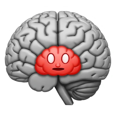 Brains emoji with red x over it (to signify no brains) sticker