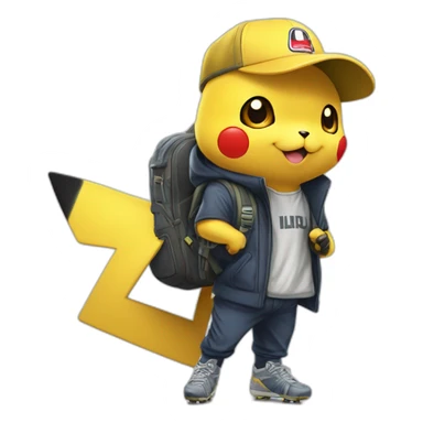 Pikachu avec une casquette de l'équipe de foot  de liln sticker