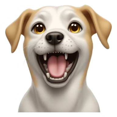 Dog barking at something with sound waves sticker