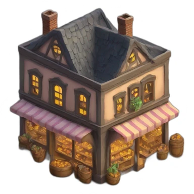 magic shop isometric sticker