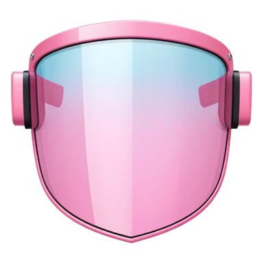 curved frameless pink shield visor, Y2K fashion, sleek one-piece lens design sticker
