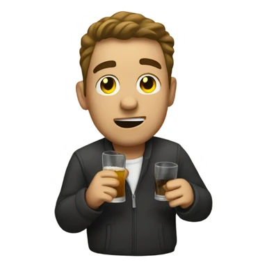 Guy drunk at bar sticker