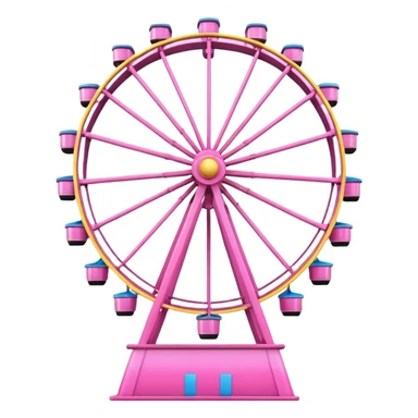 mix pink Ferris wheel sticker
