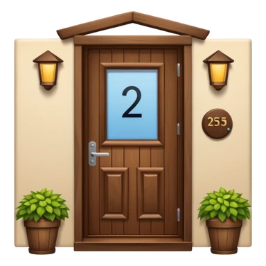modern house door number wood sticker