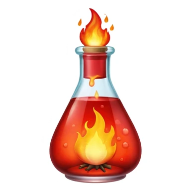 Red health potion, flame sticker