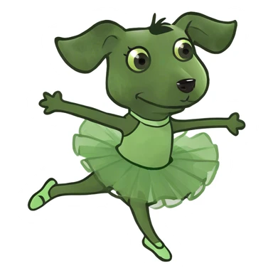 dog dancing ballet sticker