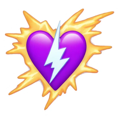 A heart with lightning bolts sticker