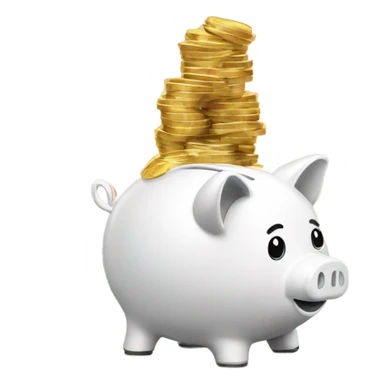 bag of gold coins, piggy bank instead of bag sticker