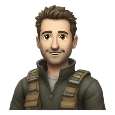 trader Sidorovich from STALKER game smiling  sticker