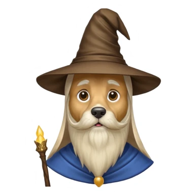 Dog wizard sticker