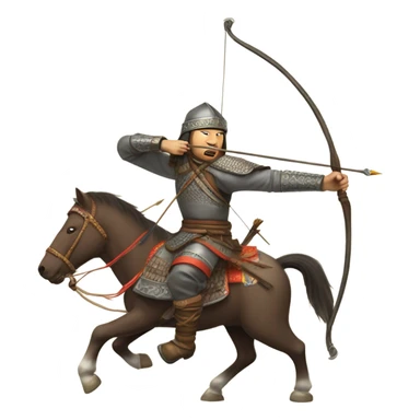 Mongols archer on horseback sticker