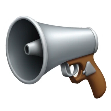 shotgun-shaped megaphone sticker