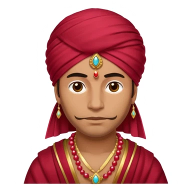 Desert King – ruby turban + amber robe sticker