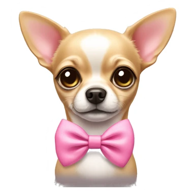 Chihuahua with pink bow sticker
