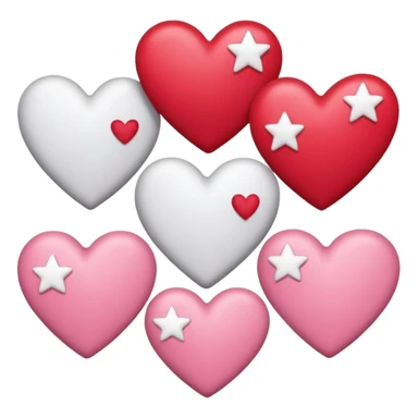 estrellas con corazones pequeños de IPHONE PERO BLANCOS Y ROSAS sticker