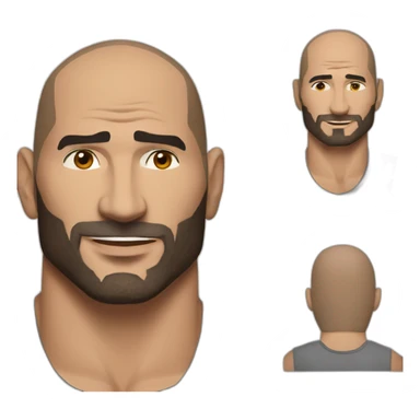 actor dave bautista cartoon wearing henley  sticker