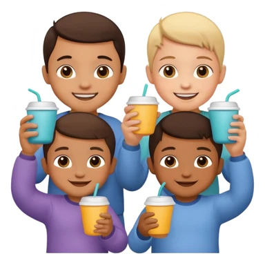Babies Holding Cups sticker