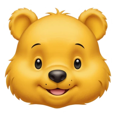 make a cute winee the pooh emoji only one pair of eye brows and only the face no body and no shirt and no being naked sticker
