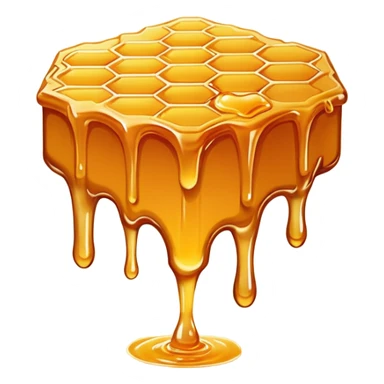 a piece of honeycomb dripping honey sticker