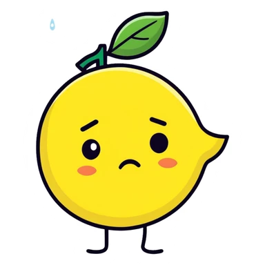 Crying lemon  sticker
