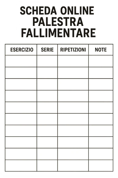 Scheda online palestra fallimentare  foglio in italiano sticker