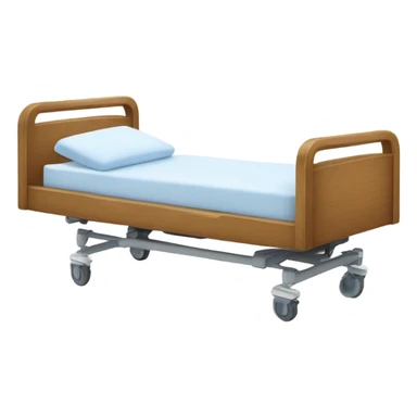 Hospital bed on clouds sticker