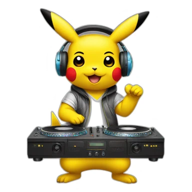 pikachu dj sticker