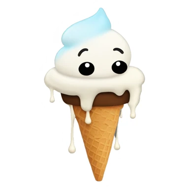 Ice cream melting on the street  sticker