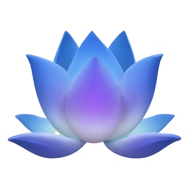  Lotus of sacral knowledge in blue, white and  violet colors sticker