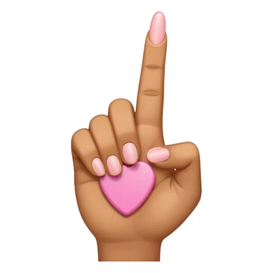 hand with pointer, middle and pinky finger sticking out sticker