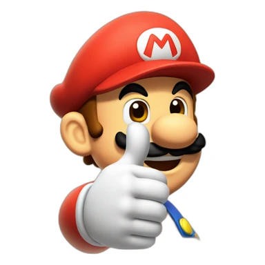 mario thumbs up sticker