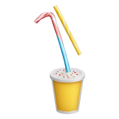 Party straw sticker