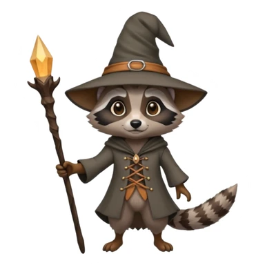 raccoon witch anthro sticker