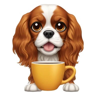 Cavalier with coffee sticker