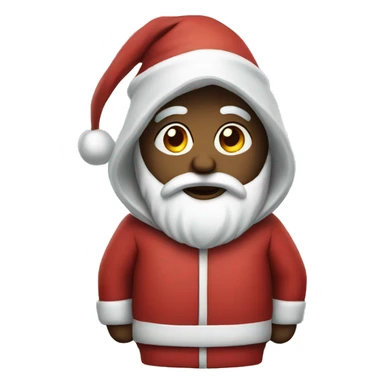 Santa wearing a hoodie sticker