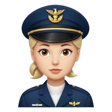 Female navy soldier, bigger face. sticker