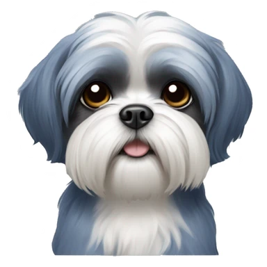 Blue shih tzu sticker