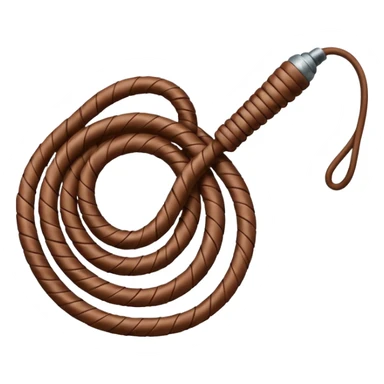 Whip – coiled leather whip. sticker