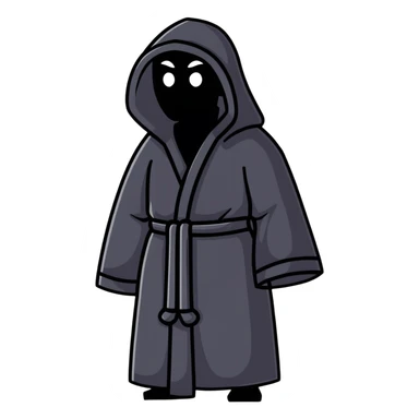 shadowy figure in a black robe sticker