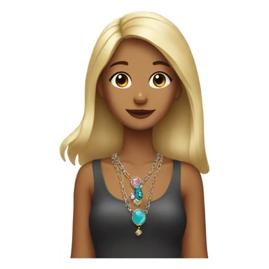 girl with dog and jewelry sticker