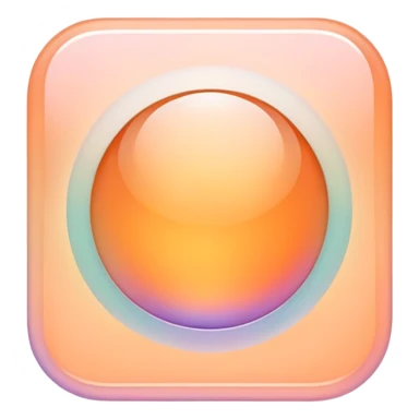 Iridescent pastel orange formal elegant sophisticated cultured neat pretty beautiful nifty app icon sticker