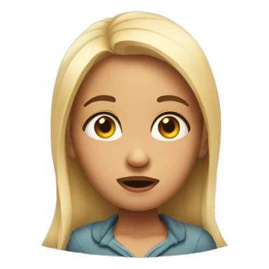 The girl rolls her eyes  sticker