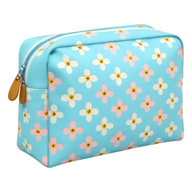Toiletry bag with a pattern of little flowers flowers sticker