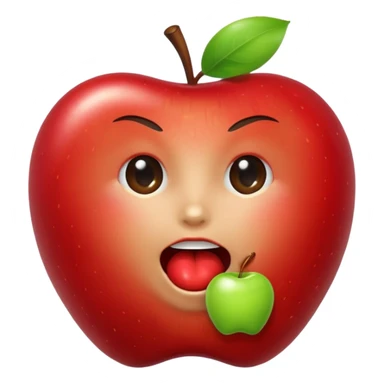 android eating apple sticker