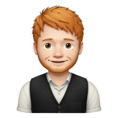 Ed Sheeran wear vest sticker
