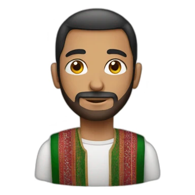 a man wearing Palestinian clothing  sticker