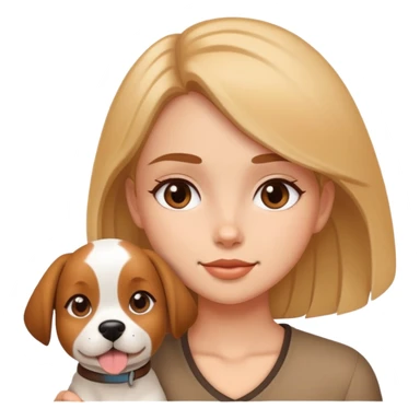 girl with dog sticker