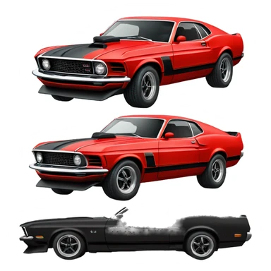 Red mustang mach 1 sticker