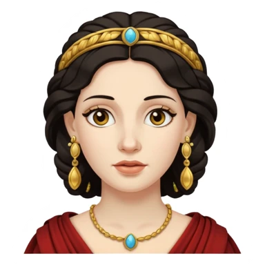 Ancient roman Women with Earrings sticker