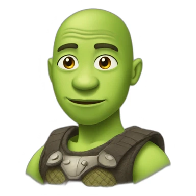 Shreck with a buzz cut sticker